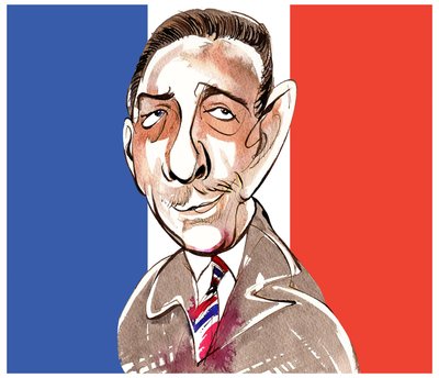 Francis Poulenc - caricature by Neale Osborne